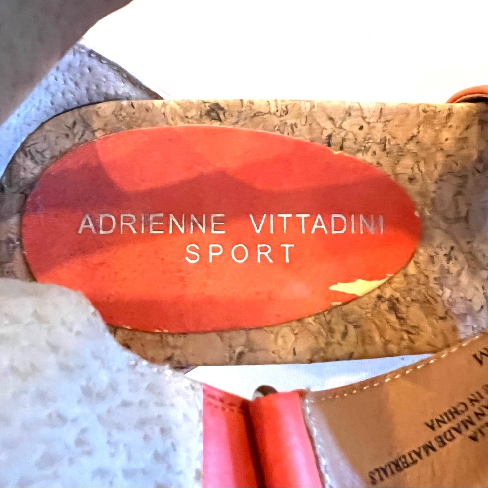 Adrienne Vittadini Sport Women's Orange Wedge Sandals - Picture 7 of 7